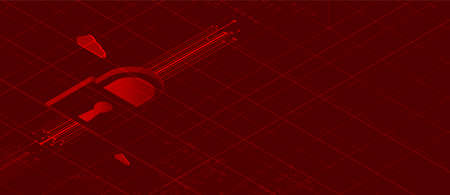 internet digital syber security technology concept for business background. Lock on circuit boardのイラスト素材