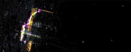 Abstract Artificial intelligence. Cloud computing. Machine learning. Technology web background. Virtual concept futuristic backgroundのイラスト素材