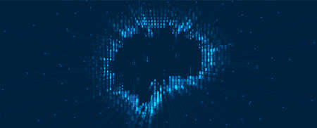 Abstract human brain. Artificial intelligence new technology. Science futuristic backgroundのイラスト素材