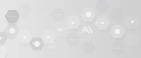 Conceptual technology illustration of artificial intelligence. Abstract futuristic backgroundのイラスト素材