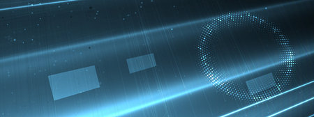 Abstract tech background. Futuristic technology interface with geometric shapes