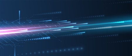 Abstract tech background. Futuristic technology interface with geometric shapes