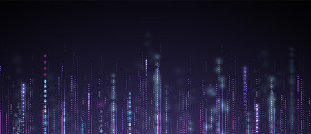 Quantum processing. Deep learning artificial intelligence. Future new technology  for business or...