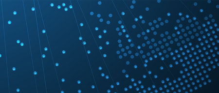 internet digital syber security technology concept for business background. Lock on circuit boardのイラスト素材