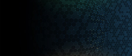 Abstract hexagon background. Technology poligonal design. Digital futuristic minimalism. Vector
