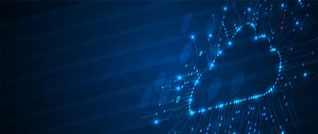 modern cloud technology. Integrated digital web concept backgroundのイラスト素材