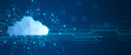 modern cloud technology. Integrated digital web concept backgroundのイラスト素材