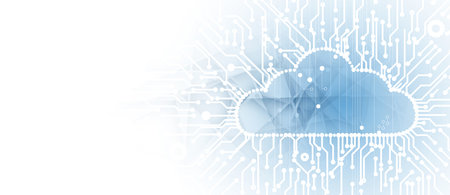 modern cloud technology. Integrated digital web concept background