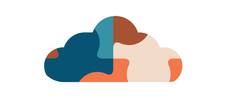 modern cloud technology. Integrated digital web concept background