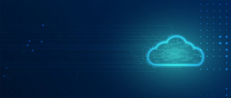 modern cloud technology. Integrated digital web concept background