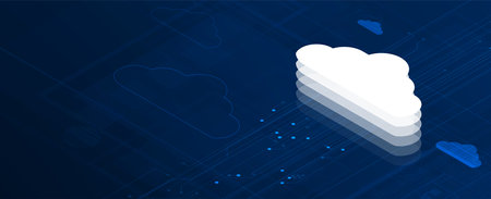 modern cloud technology. Integrated digital web concept backgroundのイラスト素材