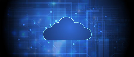 modern cloud technology. Integrated digital web concept background