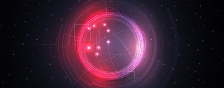 Technology innovation background, idea of global business solution