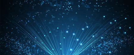 Neural network concept. Connected cells with links. High technology process. Abstract futuristic backgroundのイラスト素材