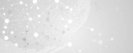 Neural network concept. Connected cells with links. High technology process. Abstract futuristic backgroundのイラスト素材