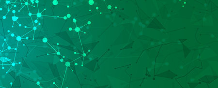Neural network concept. Connected cells with links. High technology process. Abstract futuristic...
