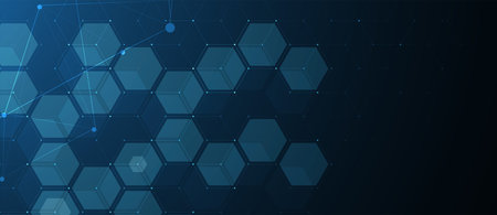 Neural network concept. Connected cells with links. High technology process. Abstract futuristic...