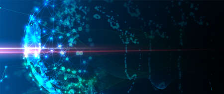 Conceptual technology illustration of artificial intelligence. Abstract futuristic backgroundのイラスト素材