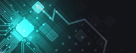 Technology innovation background, idea of global business solution