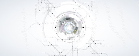 Technology innovation background, idea of global business solutionのイラスト素材