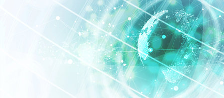 Technology innovation background, idea of global business solution