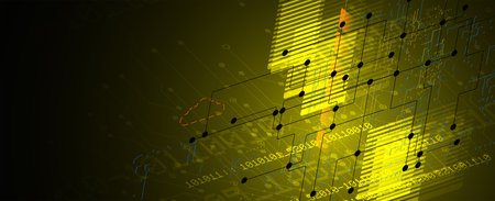 Technology innovation background, idea of global business solution