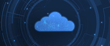 modern cloud technology. Integrated digital web concept background