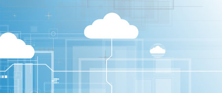 modern cloud technology. Integrated digital web concept background