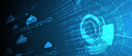 modern cloud technology. Integrated digital web concept backgroundのイラスト素材