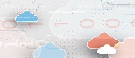 modern cloud technology. Integrated digital web concept background