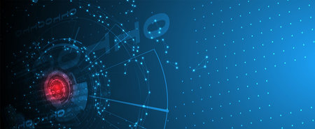 modern cloud technology. Integrated digital web concept background