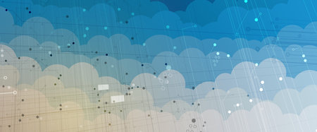 modern cloud technology. Integrated digital web concept background