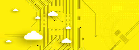 modern cloud technology. Integrated digital web concept backgroundのイラスト素材