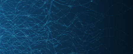 Neural network concept. Connected cells with links. High technology process. Abstract futuristic...