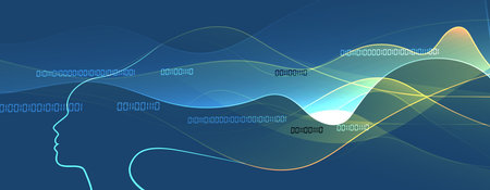 Conceptual technology illustration of artificial intelligence. Abstract futuristic background
