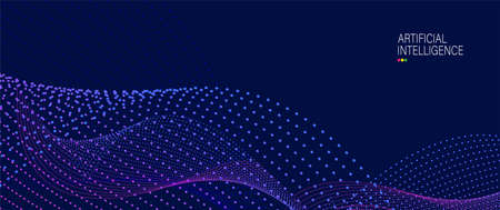 Conceptual technology illustration of artificial intelligence. Abstract futuristic backgroundのイラスト素材