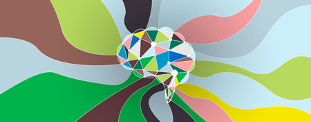 Abstract Artificial intelligence. Technology web background. Virtual concept