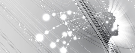 Abstract Artificial intelligence. Technology web background. Virtual concept