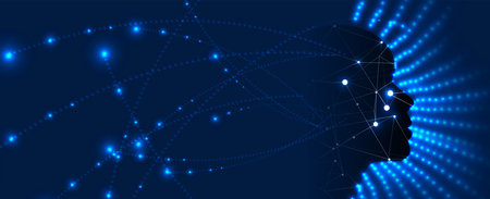 Abstract Artificial intelligence. Technology web background. Virtual concept