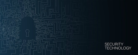 internet digital cyber security technology concept for business background.のイラスト素材