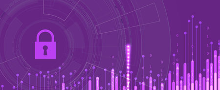 internet digital cyber security technology concept for business background.のイラスト素材