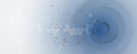 Quantum processing. Deep learning artificial intelligence. Future new technology  for business or...