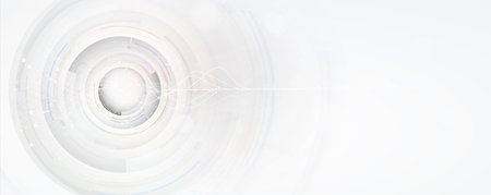 Quantum processing. Deep learning artificial intelligence. Future new technology  for business or science presentation. Vector backgroundのイラスト素材