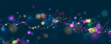 Conceptual technology illustration of artificial intelligence. Abstract futuristic backgroundのイラスト素材
