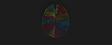 Conceptual technology illustration of artificial intelligence. Abstract futuristic backgroundのイラスト素材