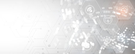 Abstract hexagon background. Technology poligonal design. Digital futuristic minimalism. Vector
