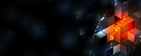 Abstract hexagon background. Technology poligonal design. Digital futuristic minimalism. Vector