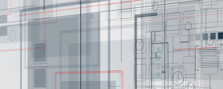 Technology innovation background, idea of global business solutionのイラスト素材