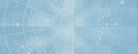 Technology innovation background, idea of global business solutionのイラスト素材