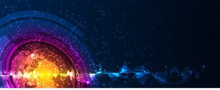 modern cloud technology. Integrated digital web concept backgroundのイラスト素材